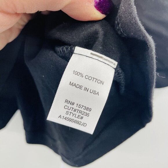 La La Land Creative Co Womens Medium Vote Tshirt Crop Top Happy Face Black 1203 - Picture 8 of 8